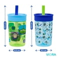 thumbnail image 3 of Magma Life Vaso Entrenador para Niños Twin Tumb, 450 ml (2Pzs), Popote Flexible Antiderrames, Fácil de Limpiar, Ideal para Viajes, Botella de Agua para Niños, Apto para Lavaplatos, 3 of 8