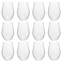 Concerto Stemless Wine Glasses 11 oz. Set of 12, Bulk Pack - Restaurant Glassware, Perfect for Red Wine, White Wine or Cocktails - Clear