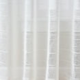 thumbnail image 4 of Mainstays Woven Stripe Sheer Tab Top Curtain, Single Panel, White, 50" W x 84" L, 4 of 6