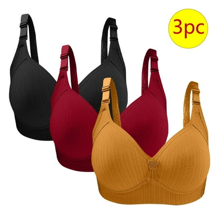 LLYWEY Push up Bras on Sale Bras Women Wireless Ladies Push-Up Bra Style-1266 Women s Plus Multiway Bra Feature Adult Female T-Shirt Sports Bras Yellow 42B