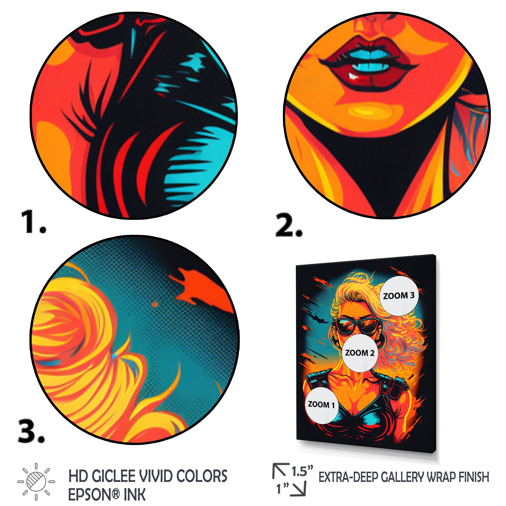 Designart Hollywood Bombsell V Canvas Wall Art
