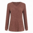 thumbnail image 4 of Godom Long Sleeve Shirts for Women Casual Tunic V Neck Tops Fall Dressy Blouses Lightweight Pullover Sweaters, 4 of 7