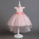 thumbnail image 4 of Vestido de novia de color sólido con flores tridimensionales para niñas europeas y americanas, vestido de princesa, vestido de actuación de anfitriona esponjoso para niñas de flores, 4 of 6