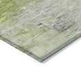 thumbnail image 5 of 8' X 10' Artichoke Green And Lime Green Abstract Washable Indoor Outdoor Area Rug, 5 of 5