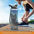 thumbnail image 6 of BZSMCE Sport Bottle Moonlit Whiskers in Bloom Outdoor sports Water Bottle Size: 10.4x3in, 6 of 7