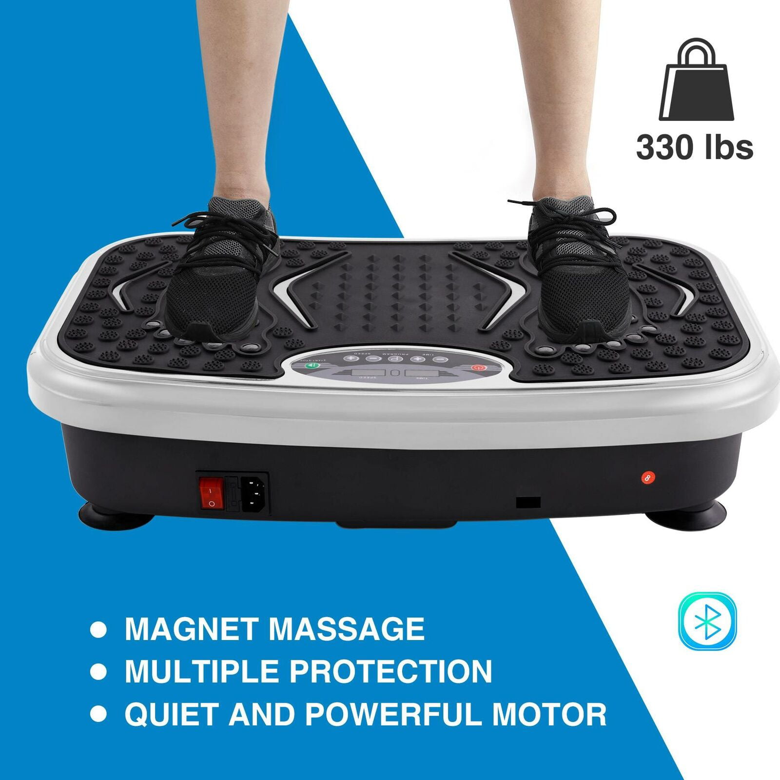 99 Levels Bigzzia Vibration Platform with Rope Skipping Whole Body Workout Vibration Fitness Platform Massage Machine for Home Training and Shaping