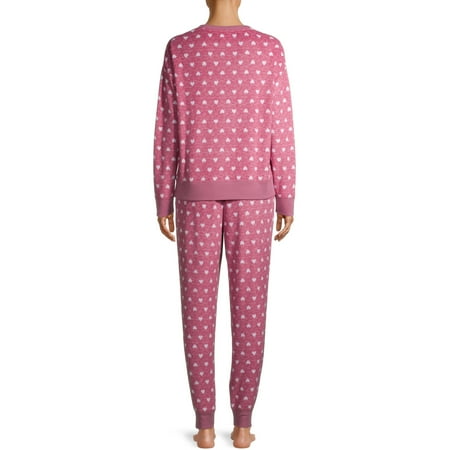 treasures secret fuzzy pajama applique pants piece plus