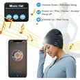 thumbnail image 6 of Bodychum Wireless Beanie Hat Musical for Outdoor Sports Flashlight Beanie Cap with Headlight for Adult Teen Men Women Skiing Skating Running, Black, Valentines Day Gifts, 6 of 8