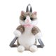 thumbnail image 1 of Mochila con forma de gato para viajes y calle, regalo para mujeres. Mochila de peluche realista con forma de animal. Gris parduzco, 1 of 9