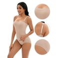 thumbnail image 3 of DARING DIVA Button Bottom Shapewear Cami Slimming Butt Lifter Bodysuit S Khaki, 3 of 6