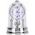 thumbnail image 1 of European Style Silent Table Clock with Cover for Home Decor (Silver, 1pc), 1 of 5