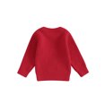 thumbnail image 2 of Gupgi Chandails de Noël Rouges pour Tout-Petits 0-3 Ans Bébé Brodé Lettre Manches Longues Tricot, 2 of 8