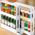 thumbnail image 3 of Exquise Porte-Épices Porte-Aliments à Double Rangement Porte-Épices Rotatif, 3 of 5