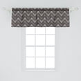 thumbnail image 2 of Ambesonne Abstract Valance Pack of 2, Scribbled Zigzags Pattern, 54"X18", Dark Taupe Grey Dark Tan, 2 of 4
