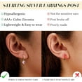 thumbnail image 4 of Yomhary 14K Real Gold Plated Heart CZ Huggie Hoop Earrings for Women, S925 Sterling Silver Post ,Hypoallergenic, 4 of 4