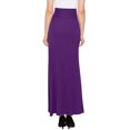 thumbnail image 4 of Made by Johnny Women's Wrapped High Low Ruffle Maxi Skirt L DARK_PURPLE, 4 of 6