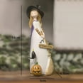 thumbnail image 2 of LAMIRO Halloween Witch Decorations, Cute Home and Party Holiday Decor and Fall Accents, Classic Witches Hats, Cat, Ghost, Crow, and Pumpkins, Ceramic Figurines, 2 of 7