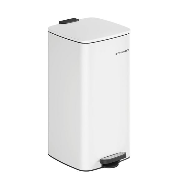 8-Gallon Stainless Steel Trash Can with Inner Bucket - Kitchen Garbage Can, Soft Close, Stays Open Feature, 30L Trash Bin