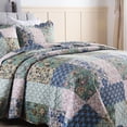 thumbnail image 3 of MarCielo 3 Piece Printed Quilt Set Lightweight Bedspread Set B026, 3 of 11