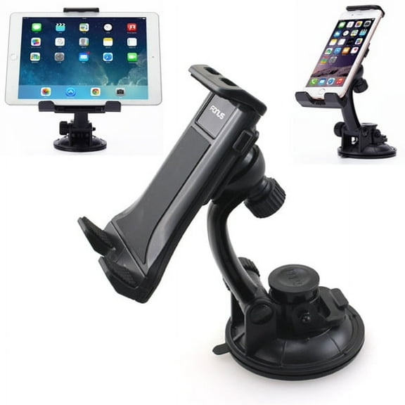 Rotating Car Mount Tablet Phone Holder Dashboard Windshield Compatible With iPad Pro 10.5