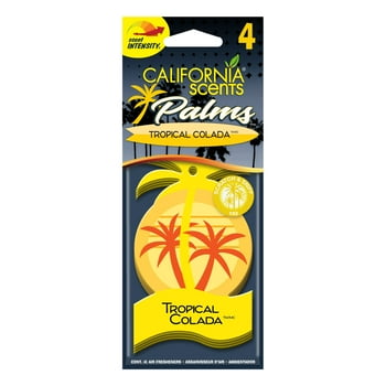 California Scents Palms Paper Tropical Colada Air Freshener