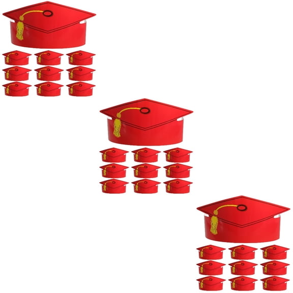 CIMAXIC Red DIY Paper Graduation Crowns for Kids Party Decoration