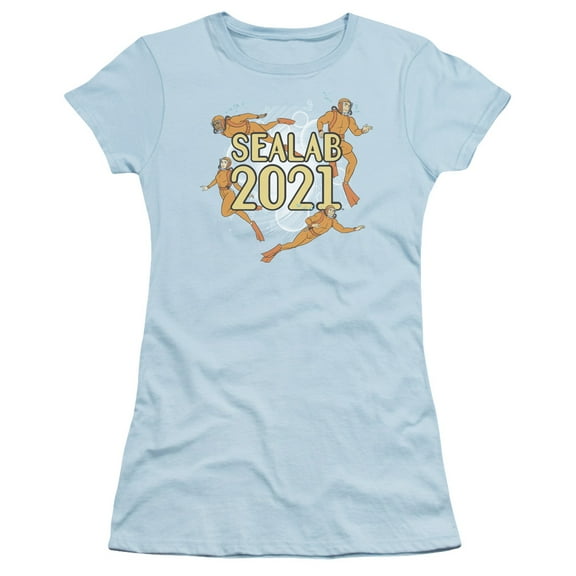 Sealab 2021 Suit Up S/S Junior Women's T-Shirt Sheer Light Blue