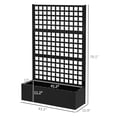 thumbnail image 3 of Outsunny Galvanized Steel Raised Garden Bed with Trellis, 43.3" x 15.9" x 70.1" Black Metal Planter Box for Vegetables and Climbing Plants, Outdoor Patio Privacy Screen Flower Bed, 3 of 8