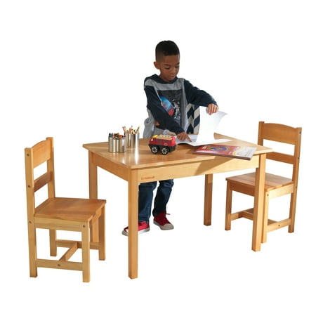 Kidkraft Rectangle Table 2 Chair Set Natural Walmart Com