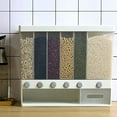 thumbnail image 4 of Cereal Dispenser,Wall-Mounted Dry Food Dispenser Rice Bucket Multi Compartments Automatic Metering Storage Box Sealed Grain Container for Home Kitchen Counter Tops Restaurant Use, 4 of 8