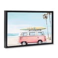 thumbnail image 2 of Stupell Industries Coastal Pink Bus on Tropical Shores Black Floating Frame Canvas Art, 31 x 21, by Arlington Prints, 2 of 8