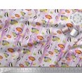 thumbnail image 2 of Soimoi Poly Georgette Fabric Fish & Shells Ocean Printed Fabric 1 Yard 52 Inch Wide, 2 of 3