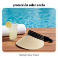 thumbnail image 2 of Abbraccia Sombrero de sol, parte superior abierta, ala ancha, lazo protector, tendencia de verano, 2 of 6