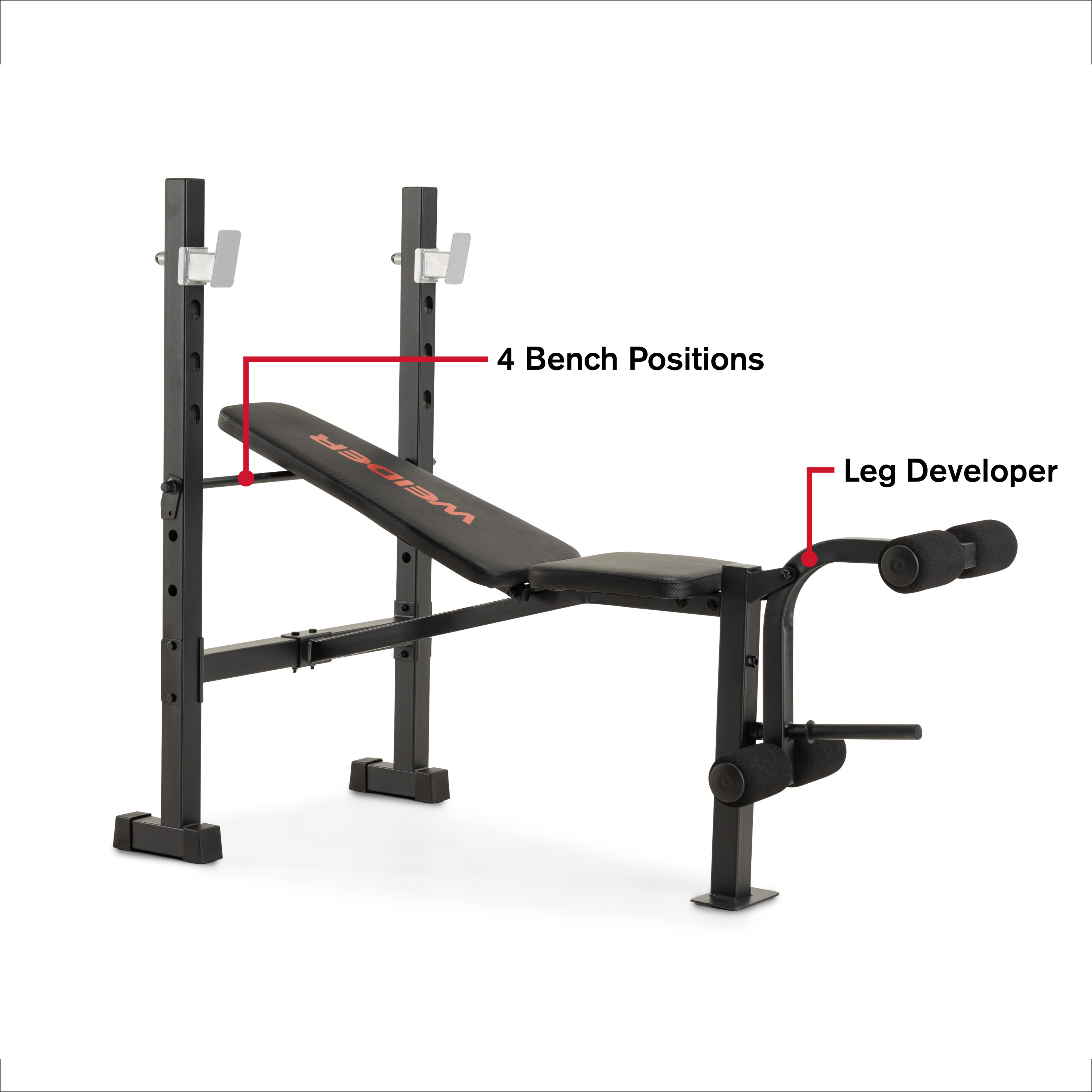 Weider Legacy Standard Bench and Rack, 410 Lb. Total Weight Capacity - image 3 of 23