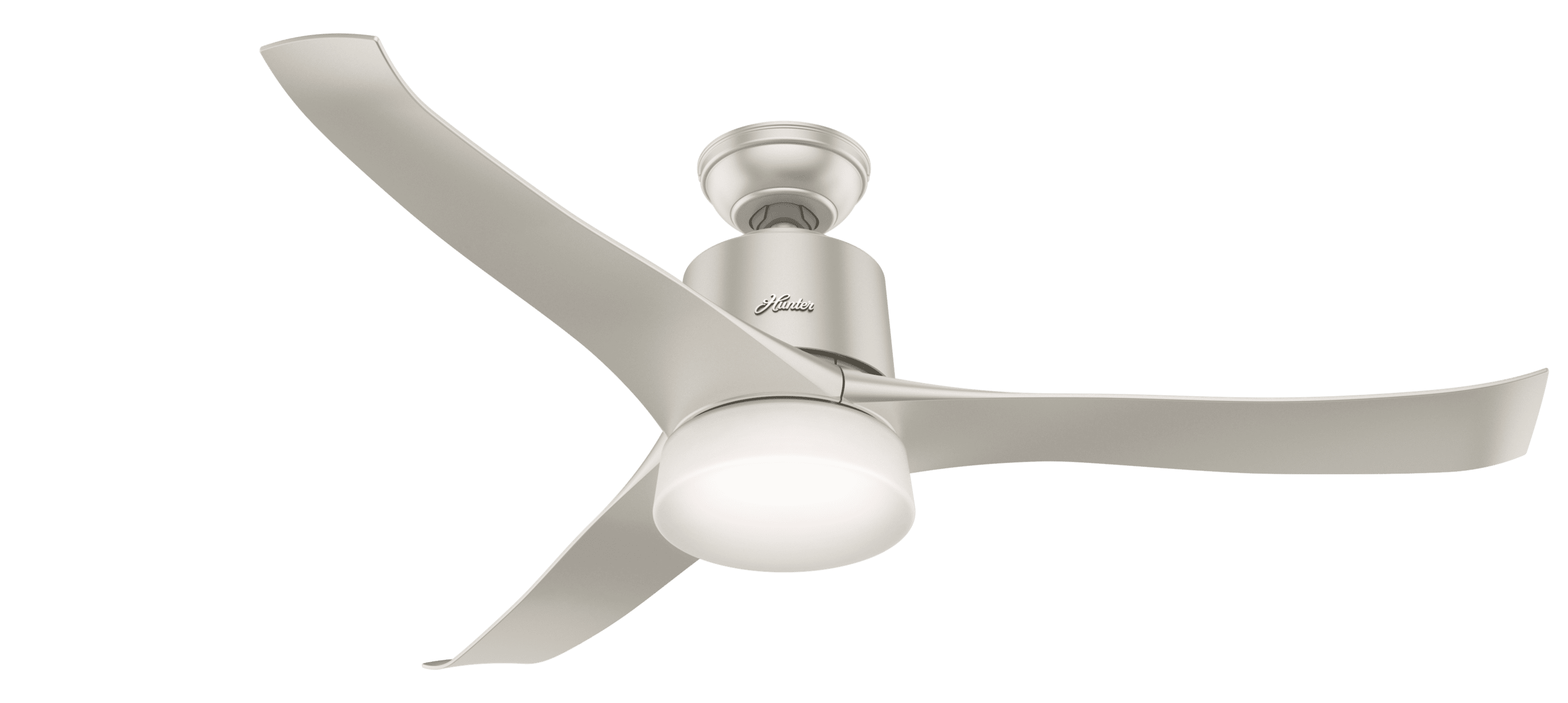 Hunter Fan 54 inch Matte Nickel Ceiling Fan with LED Lights and Remote Control 