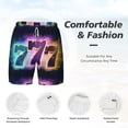 thumbnail image 4 of Kdxio 777 Print Men'S Swim Trunks With Compression Liner 7 Inch Inseam Quick Dry Swim Shorts, 4 of 7