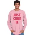 thumbnail image 5 of Breast Cancer Awareness Just Cure It Women's Long Sleeve T Shirt Brisco Brands M, 5 of 6