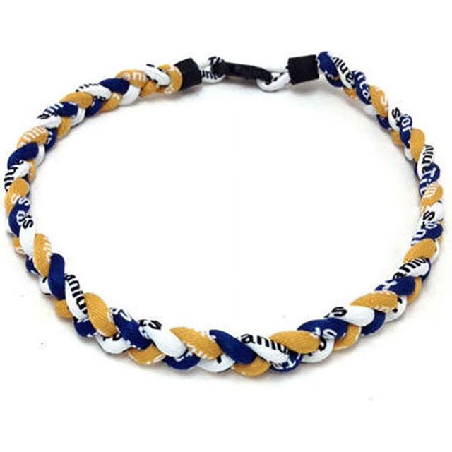 OOIN Package of 12 Baseball Titanium Necklaces for Boys Tornado Braided Rope Necklace