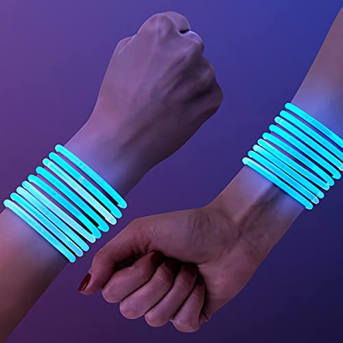 FlashingBlinkyLights Bracelets Premium Aqua glow 8 (Lot de 100)