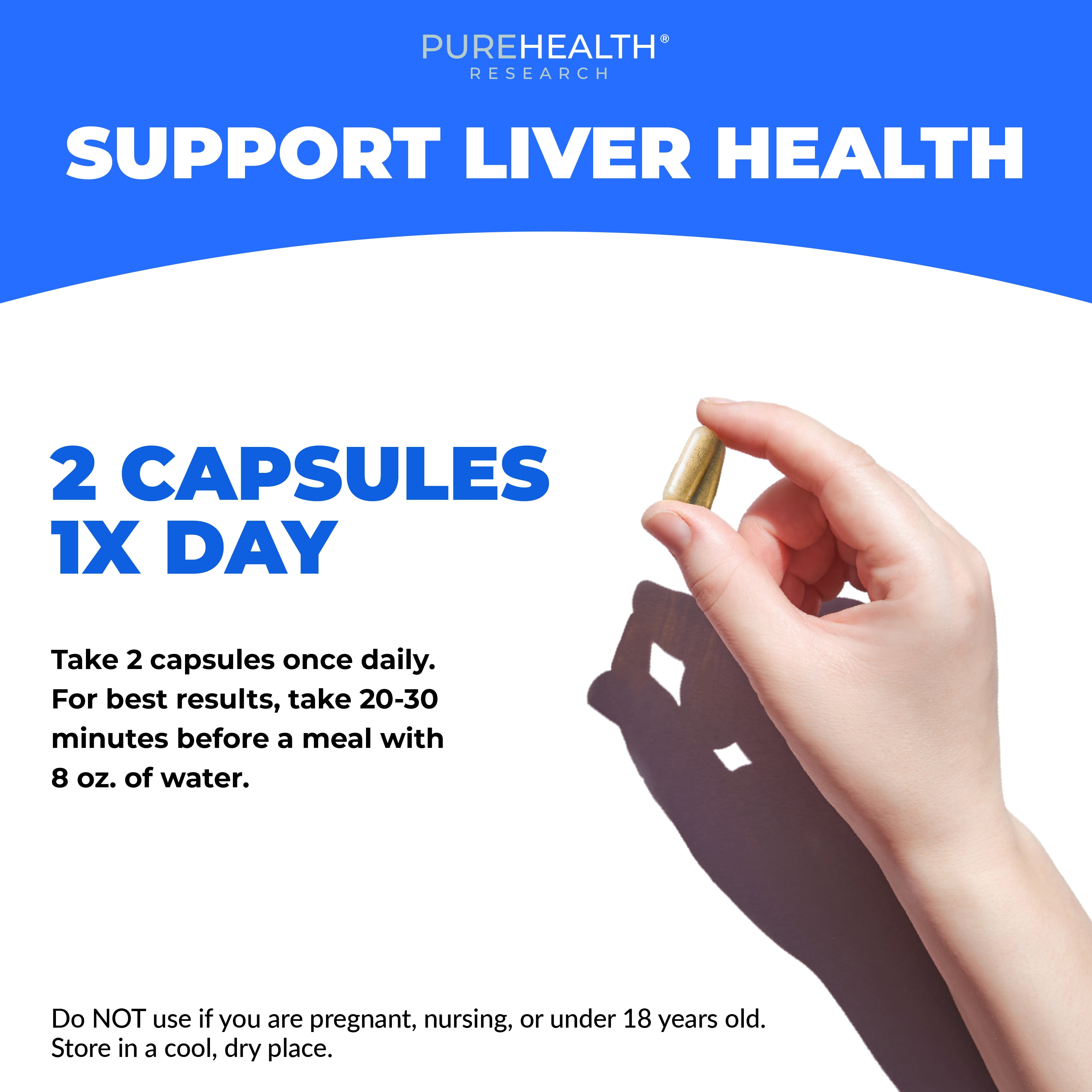 Liver Health Formula, Liver Cleanse with Milk Thistle, Curcumin & Dandelion for Liver Detox by PureHealth Research