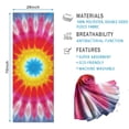 thumbnail image 2 of Colorful Tie Dye Mandala Pattern Hot Yoga Mat Towel Non Slip for Hot Yoga - Quick-Drying Yoga Mat Cover with 4 Corner Pockets with Travel Bag - Hot Yoga Towel Non Slip 70"x26", 2 of 6