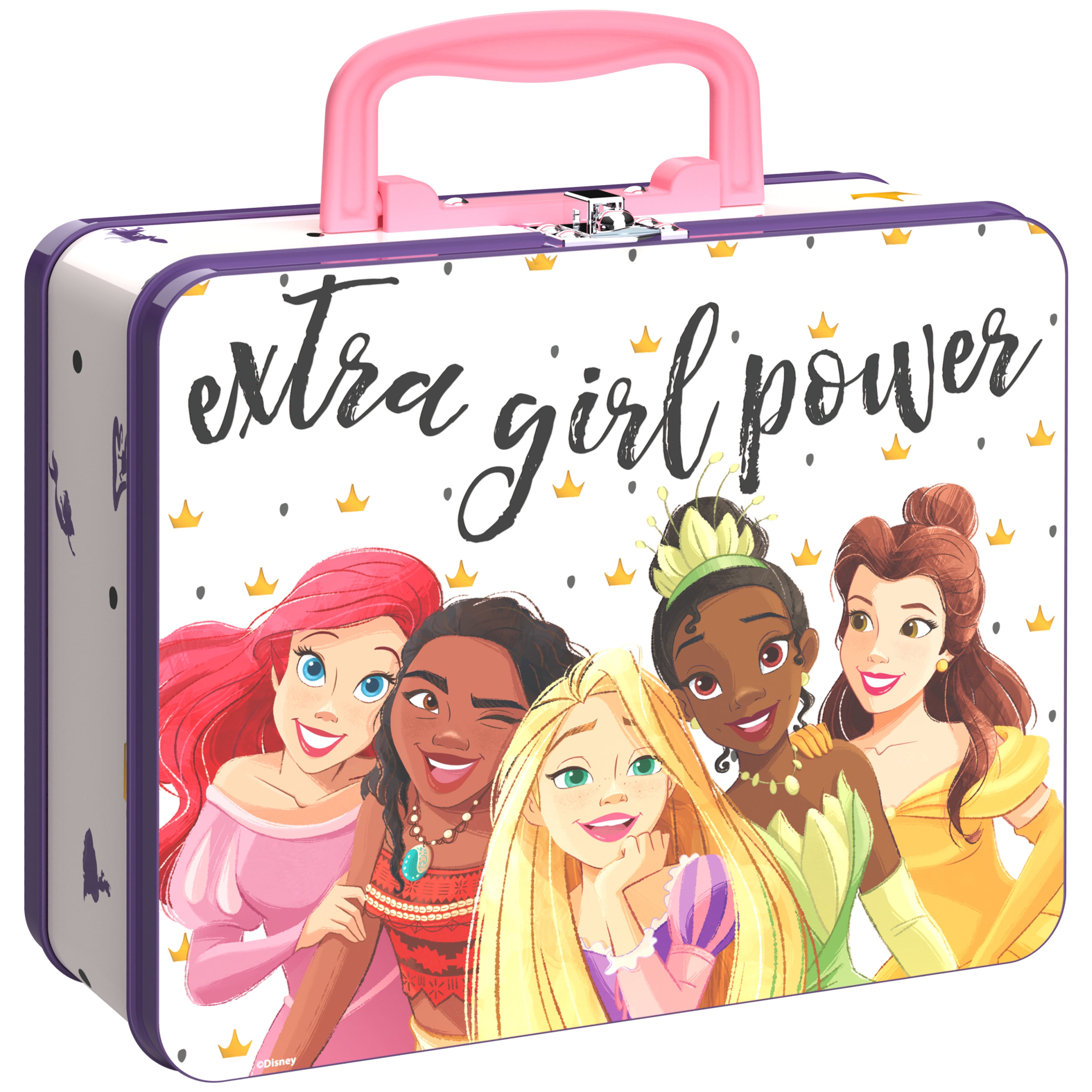 Disney Princess Girls Kids Metal Lunch Box Carry All Storage Bag 3+ DEFECT