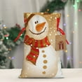 thumbnail image 5 of Salouo Christmas Snowman Gift Print Drawstring Christmas Gift Bag,Xmas Gift Bags Holiday Gift Wrapping Drawstring Gift Pouch with Tag Holiday Gift Bags Party Favor Bags,1PCS-Small, 5 of 9