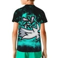 thumbnail image 3 of Geometry Dash Ship Youth Kids Fashion T-Shirt Graphic Short Sleeve Shirt Tees Teenage T-Shirt For Boy Girl, 3 of 9