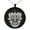 Black, variant on Stainless Steel Aztec Warrior Mask Rune Engraved Small Medallion Circle Charm Pendant Necklace