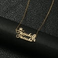 thumbnail image 3 of Fashion Custom Stainless Steel 2 Name Heart Necklace for Women Personalized Letter Gold Choker Necklace Gift, 3 of 5