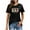 New1/Black, variant on Otvok Womens Blouse Ladies Fashion Easter Printed Round Neck Short Sleeve Tops