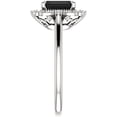 thumbnail image 3 of Dreamofdazzles Jewels 14K White Gold Plated 2.50 Ct Emerald Cut Black Diamond Wedding Engagement Thanksgiving Christmas Vintage Halo Ring 925 Sterling Silver For Women's -6, 3 of 3