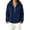 Navy, variant on XRoczxe Women's Fluffy Sherpa Pullover Hoodie, Quarter Zip Fleece Sweatshirt with Pockets, Soft Warm Winter Lounge Top for Cold Weather & Casual Wear