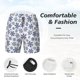 thumbnail image 3 of Fotbe Dark Blue Snowflakes Traje de Baño para Hombre – Shorts de Natación de Secado Rápido con Forro y Bolsillos-3X-Large, 3 of 6